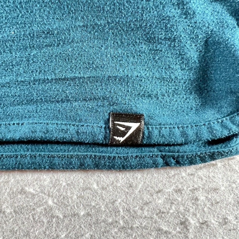 853 | Gymshark Gold's Gym Logo Graphic Cropped Tank Top Teal Blue Womens S - Picture 3 of 8